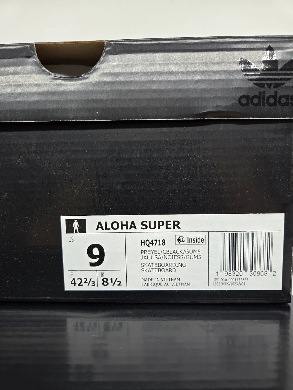 adidas Men's Aloha Super HQ4718 Yellow Core Black Gum Shoes Size 9